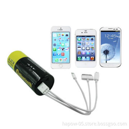 Portable power shape USB power bank with speaker Bluetooth 2.0 + EDR, TF card supportNew